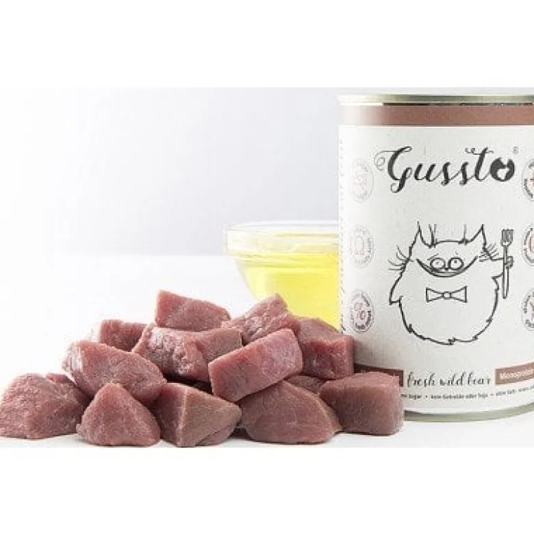 GUSSTO Cat Fresh Wild Boar cibo umido per gatti cinghiale 12x400 g