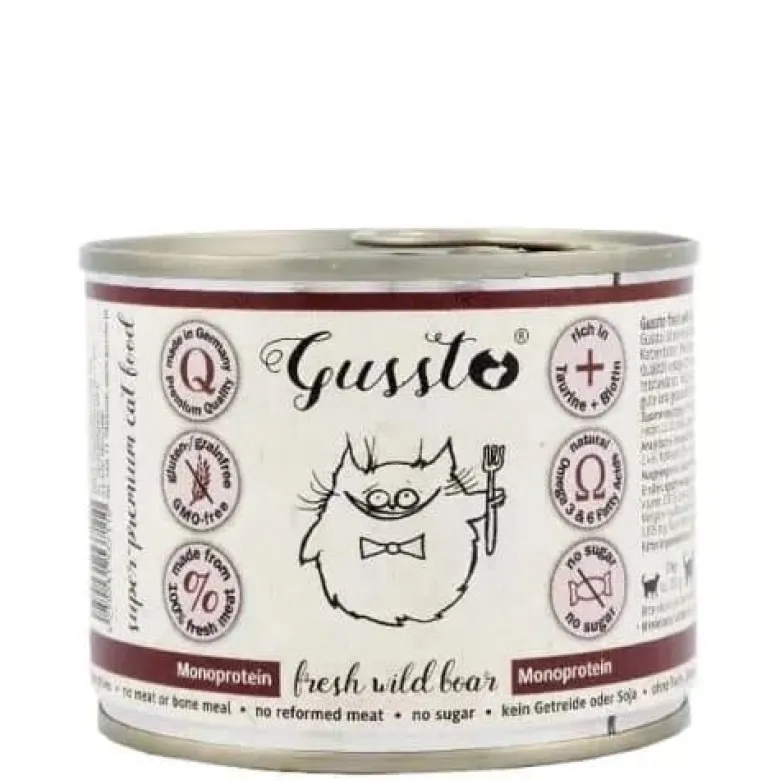 GUSSTO Cat Fresh Wild Boar 12x200g