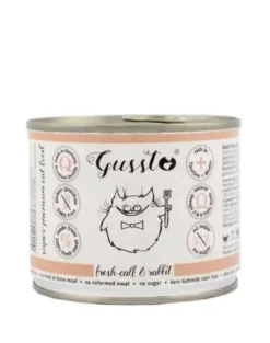GUSSTO Fresh Calf & Rabbit - carne fresca di vitello con carne di coniglio 200 g