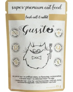 GUSSTO Fresh Calf & Rabbit - carne fresca di vitello con carne di coniglio 85 g