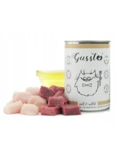 GUSSTO Gussto Cat Fresh Calf & Rabbit cibo umido per gatti agnello e coniglio 6x400 g