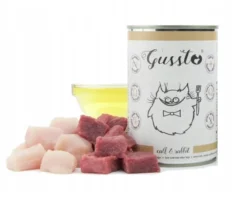 GUSSTO Gussto Cat Fresh Calf & Rabbit cibo umido per gatti agnello e coniglio 6x400 g