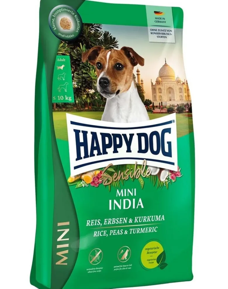 HAPPY DOG Sensible Mini India 4kg piselli, riso e curcuma