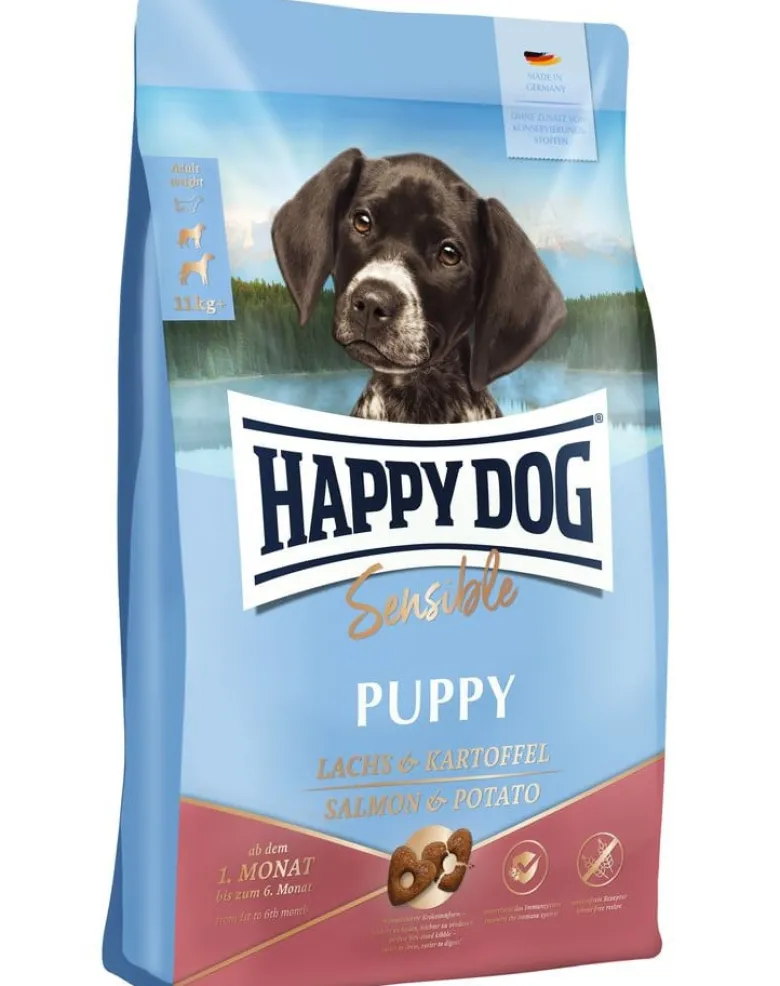HAPPY DOG Sensible Puppy Lachs 10 kg per i cuccioli salmone e patate