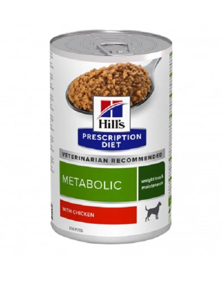 HILL'S Prescription Diet Canine Metabolic 12kg per cani in sovrappeso + 3 scatolette x 370g per cani in sovrappeso GRATIS