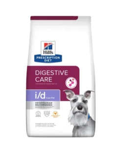 HILL'S Prescription Diet Digestive Care i/d ActivBiome per cani alimento a basso contenuto di grassi con pollo 12kg + 3 scatolette da 360g di cibo umido per cani GRATIS