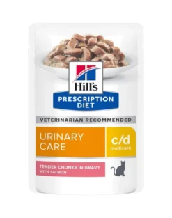 HILL'S Prescription Diet Feline C/D Multicare Urinary care con salmone 12x85g