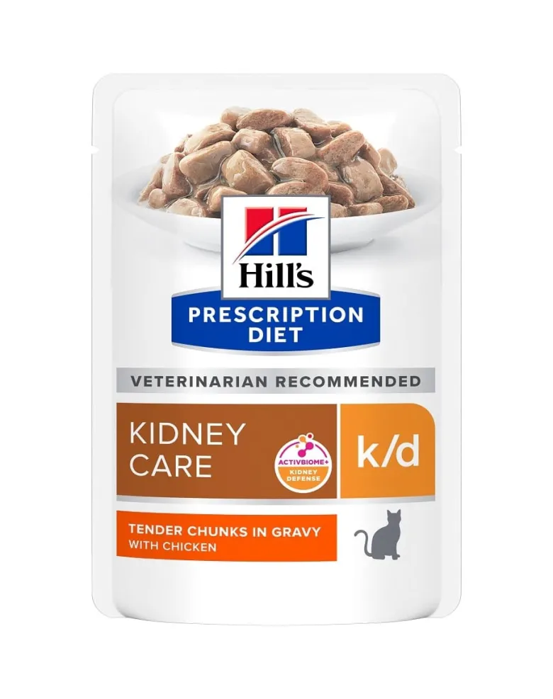 HILL'S Prescription Diet Feline k/d Kidney Care con pollo in bustina 12x85 g