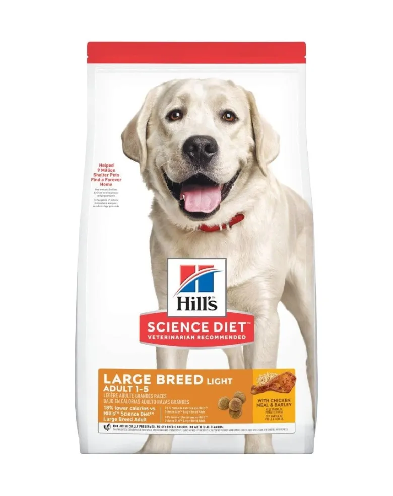 HILL'S Science Plan Adult Light Large breed con pollo 14kg + 3 scatolette GRATIS