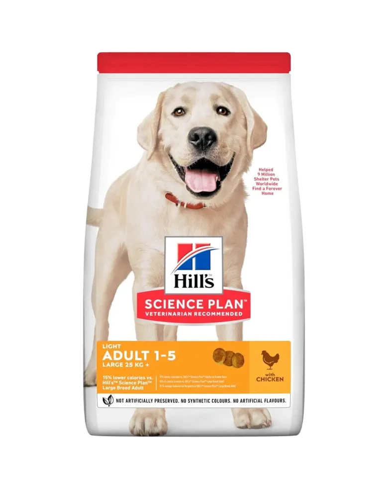 HILL'S Science Plan Canine Adult Light Large breed Chicken 18 kg cibo per cani di razza grande pollo