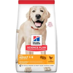 HILL'S Science Plan Canine Adult Light per cani di taglia grande al pollo 18 kg + 3 scatolette GRATIS