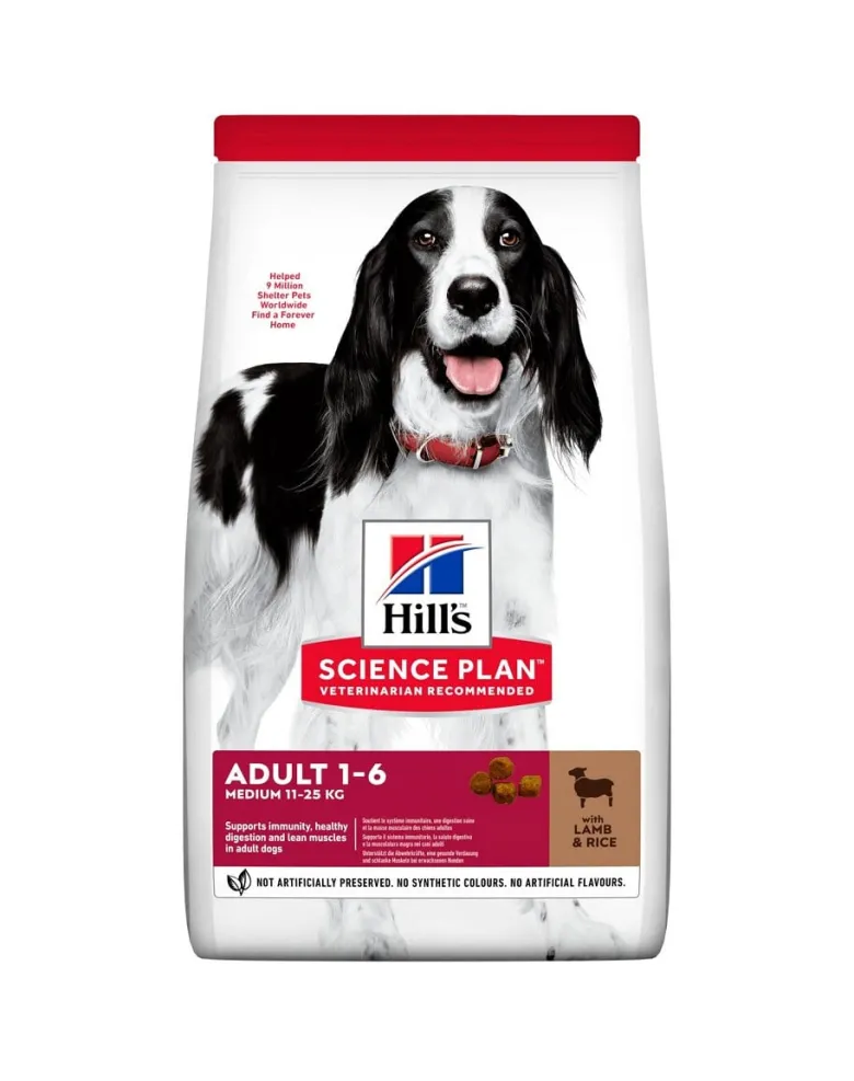 HILL'S Science Plan Canine Adult Medium Lamb & Rice 18 kg cibo per cani di razza media agnello e riso