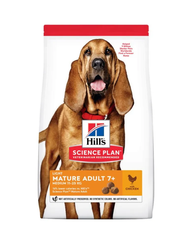 HILL'S Science Plan 7+ Dog Mature Light Medium Chicken 14 kg