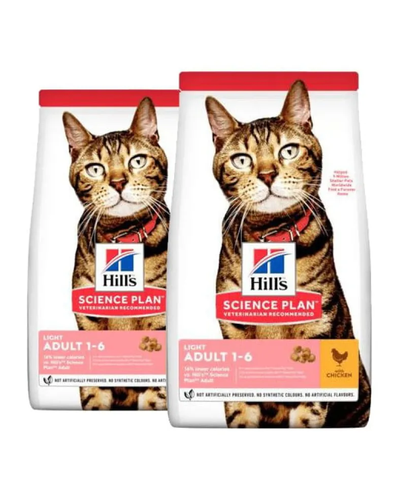 HILL'S Science Plan Feline Adult Light Chicken 20 kg (2 x 10 kg)