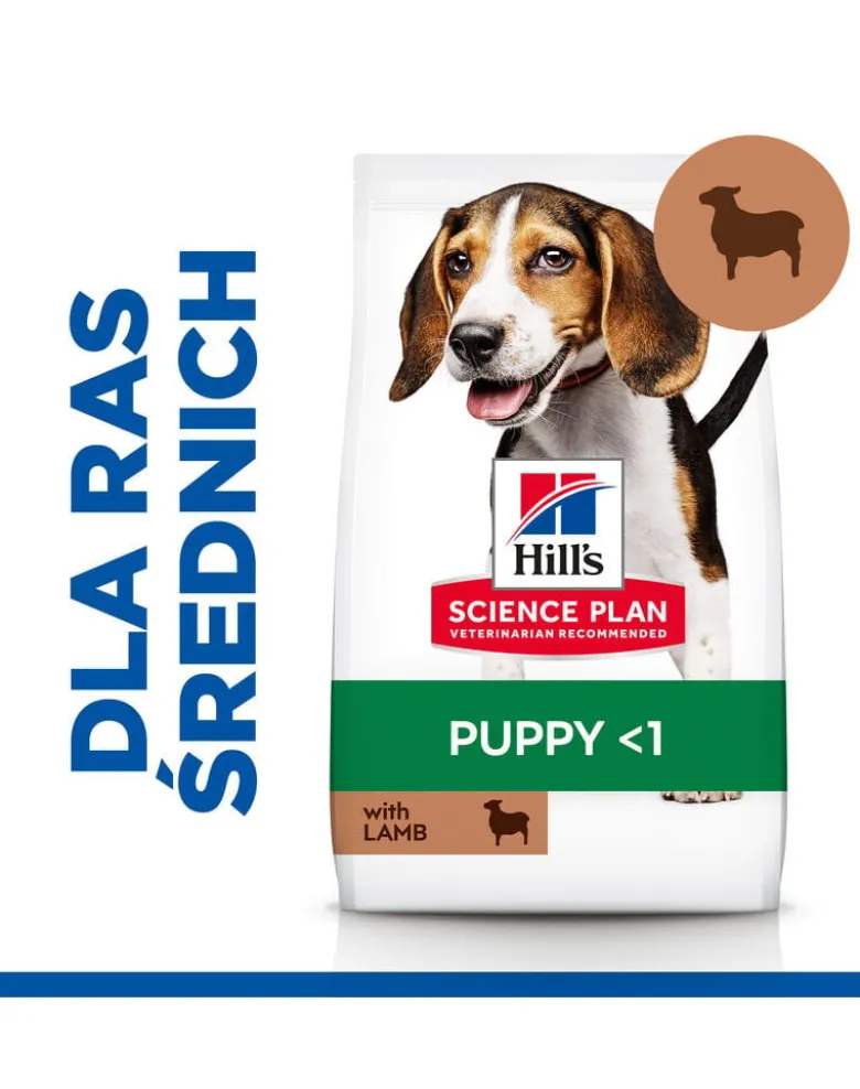 HILL'S Science Plan Puppy <1 Medium breed cibo secco con riso e agnello 14 kg