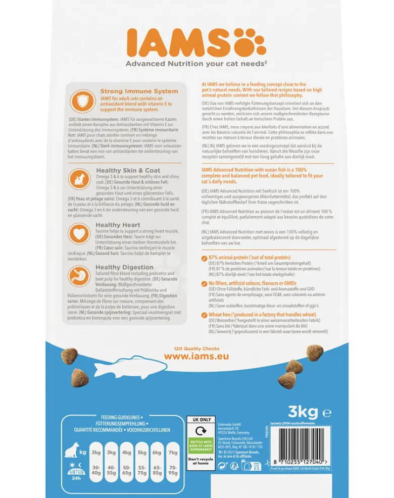 IAMS Cat Adult All Breeds Ocean Fish 3 kg