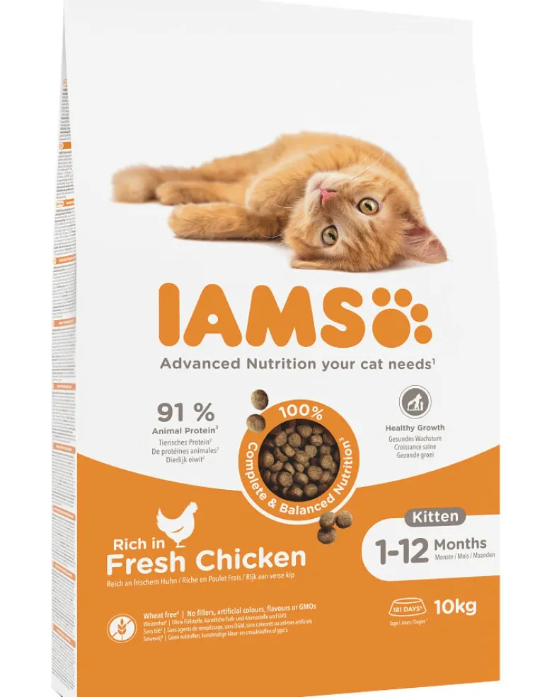 IAMS Cat Kitten & Junior All Breeds Chicken 10 kg
