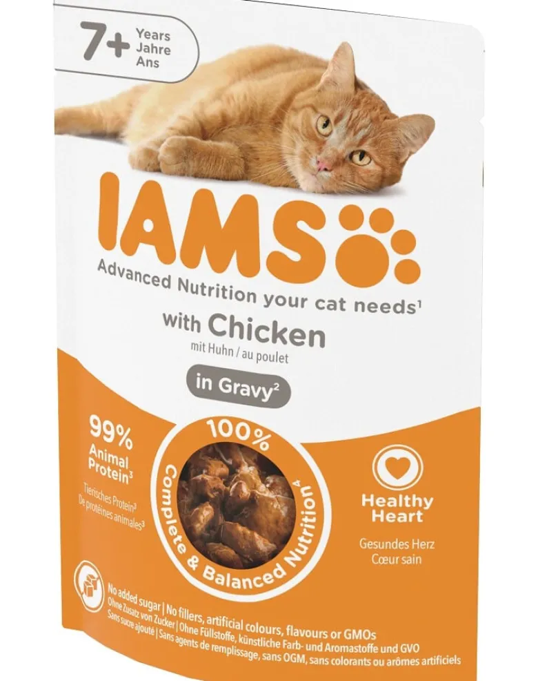IAMS Cat Senior All Breeds Chicken In Gravy Pouch 85 g