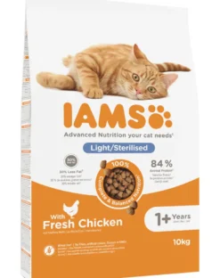 IAMS for Vitality Riduzione del grasso per i gatti adulti dopo la sterilizzazione 10 kg