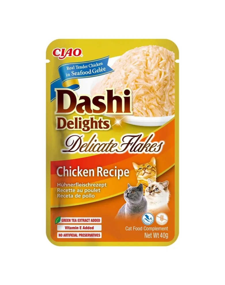 INABA Cat Dashi Delights Delicate Flakes Pollo 40g