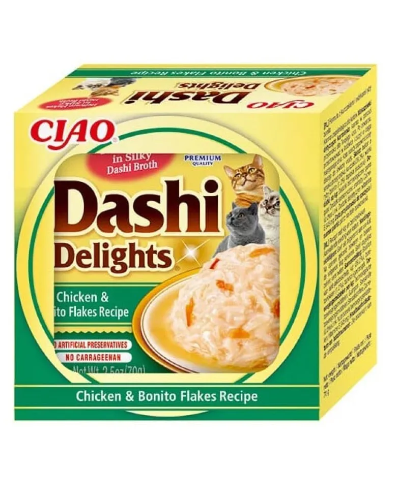 INABA Cat Dashi Delights Pollo e tonno bonito 70g