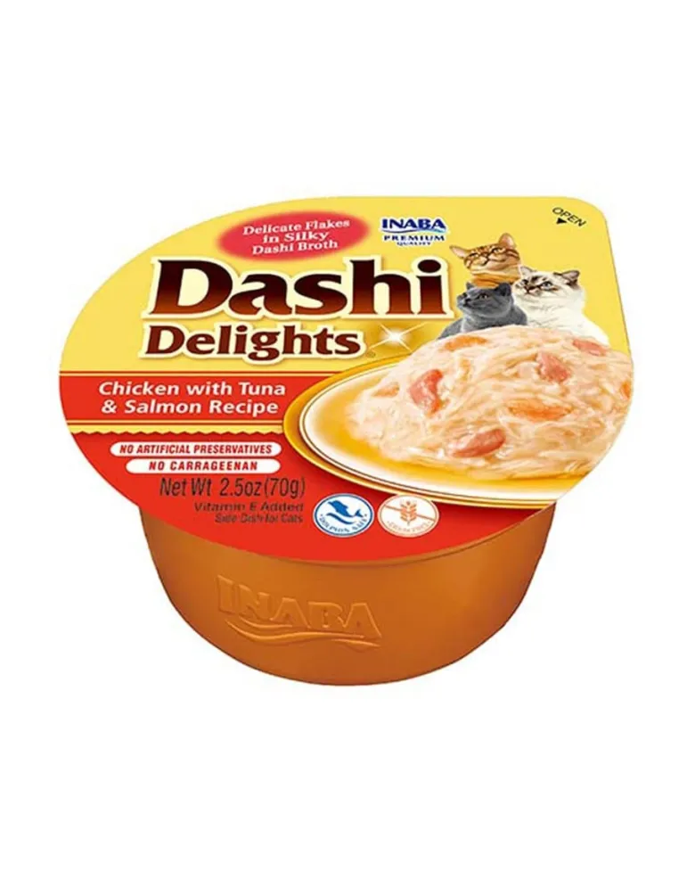 INABA Cat Dashi Delights Pollo, tonno e salmone 6x70 g