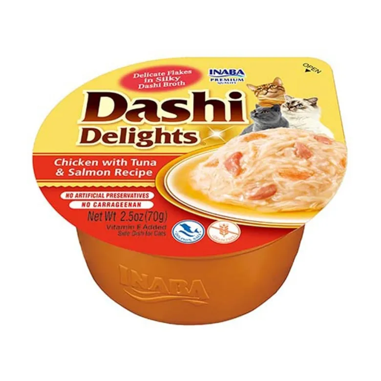 INABA Cat Dashi Delights Pollo, tonno e salmone 6x70 g