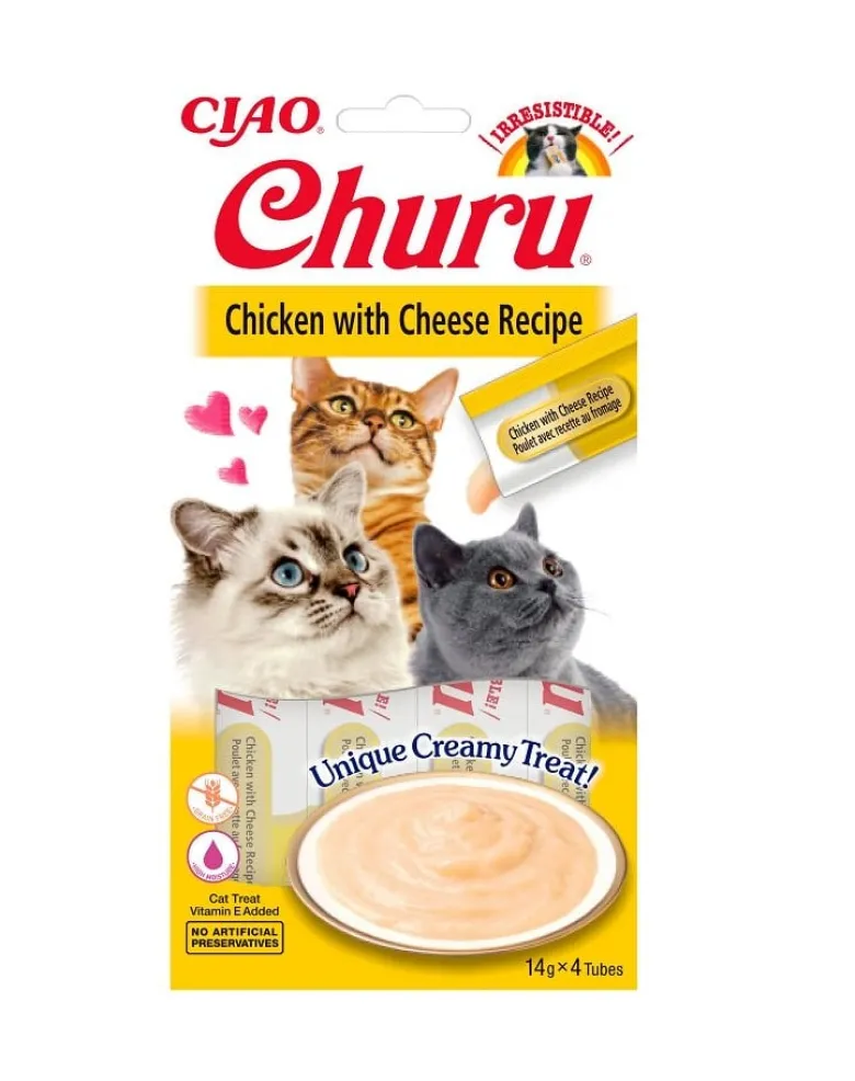 INABA Churu Cat bocconcino cremoso al pollo e formaggio per gatti 56 g