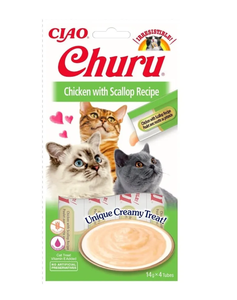 INABA Churu Cat crema per gatti pollo e capesante 56 g