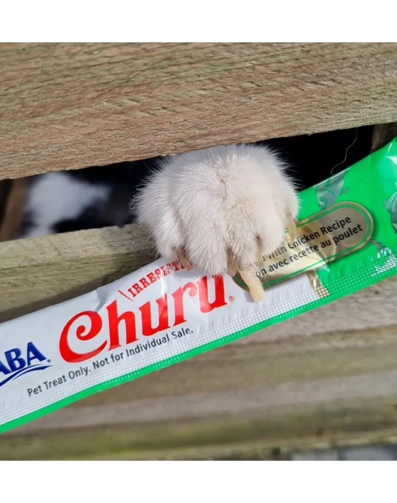 INABA Churu Cat croccantini cremosi al pollo e tonno per gatti 56 g