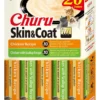 INABA Churu Cat Skin Coat 20x14g pollo, pollo e capesante crema snack per gatti