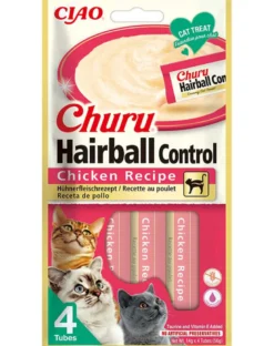 INABA Churu Hairball Chicken 4x14 g INABA snack contro boli di pelo con pollo