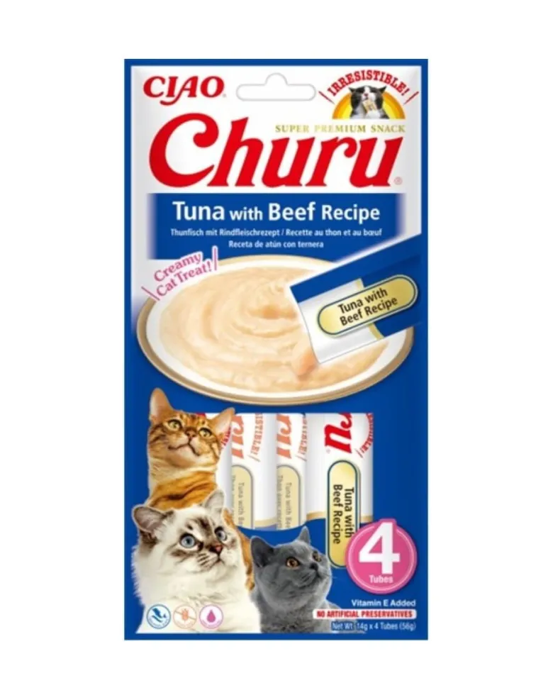 INABA Churu Tuna with beef recipe 4x14g