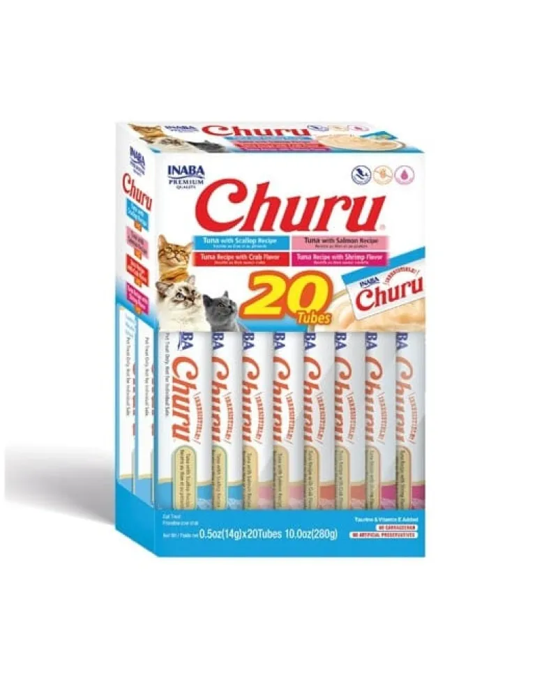 INABA Churu Varieties Tuna&Seafood 20x14g tonno e frutti di mare per gatti