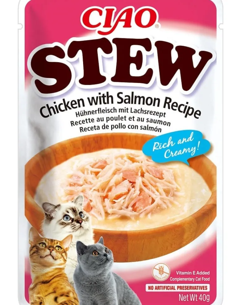 INABA CIAO Stufato di pollo e salmone 40g