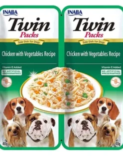 INABA Dog Twin Pollo, verdure in brodo per cani 2x40 g