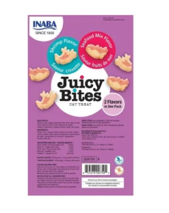 INABA Juicy Bites crocchette umide ai gamberetti e frutti di mare per gatti 33,9 g (3x11,3 g)