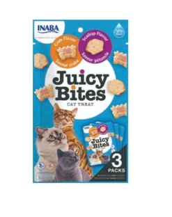 INABA Juicy Bites crocchette umide di capesante e granchio per gatti 33,9 g (3x11,3 g)