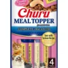INABA Meal Topper Tuna Salmon 4x14 g integratore cremoso con tonno e salmone per gatti