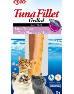 INABA Tuna fillet extra tender in tuna broth 15g filetto di tonno extra fine in brodo aromatizzato al tonno per gatti