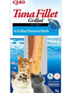 INABA Tuna fillet in scallop broth 15g filetto di tonno in brodo con capesante per gatti