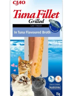INABA Tuna fillet in tuna flavoured broth 15g filetto di tonno in brodo aromatizzato al tonno per gatti