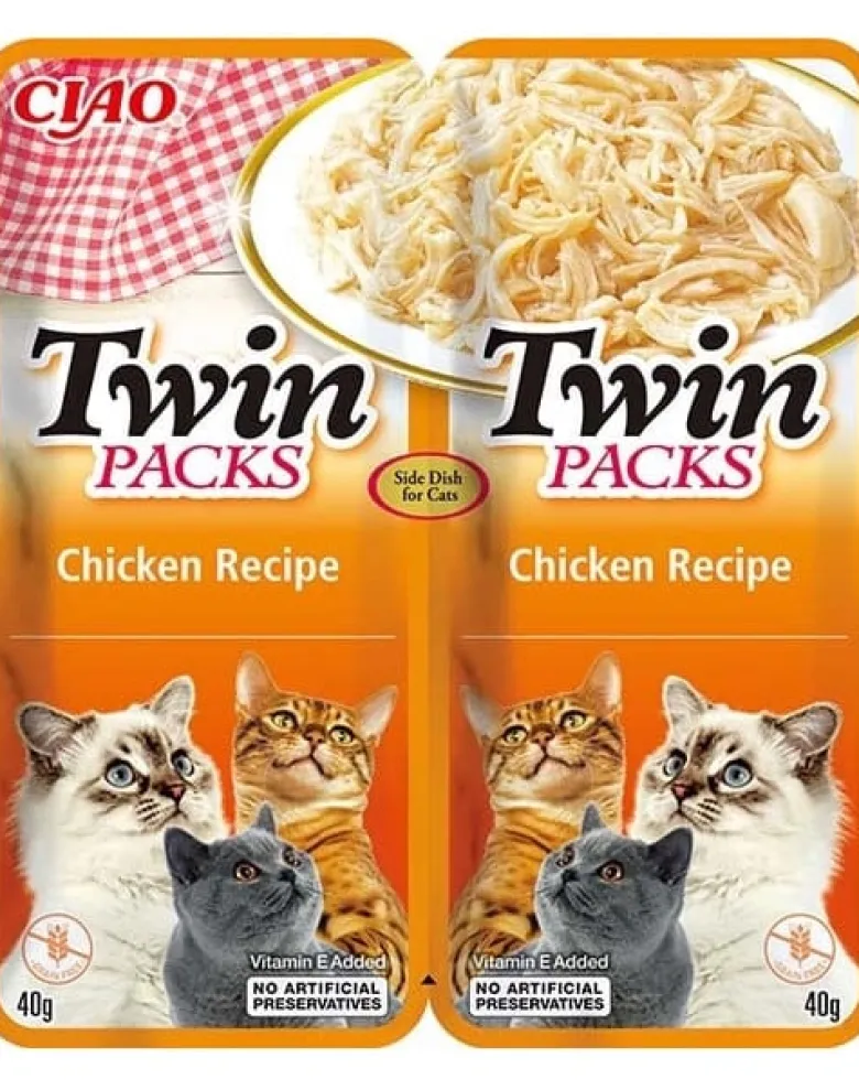INABA Twin Pollo in brodo per gatti 2x40 g