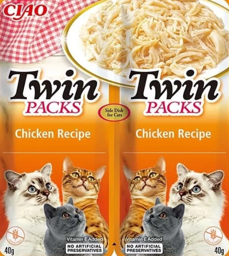 INABA Twin Pollo in brodo per gatti 24x40g