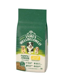 JAMES WELLBELOVED Junior 2 kg alimento secco completo per cuccioli <14 mesi ricco di agnello e riso