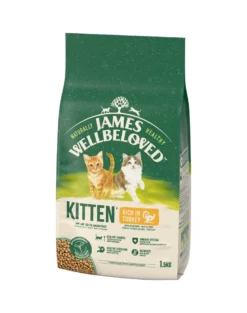JAMES WELLBELOVED Kitten 1,5 kg alimento secco completo per gattini <12 mesi ricco di tacchino e riso
