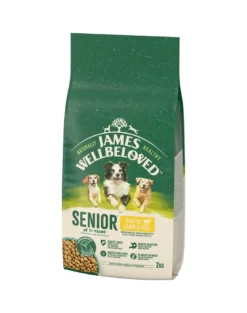 JAMES WELLBELOVED Senior 2 kg sucha alimento completo per cani anziani >7 anni ricco di agnello e riso