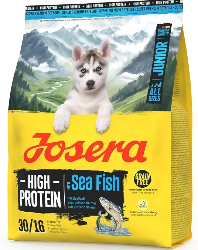 JOSERA High Protein Junior Sea Fish 900g cibo ad alto contenuto proteico per cuccioli