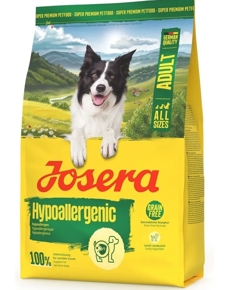 JOSERA Hypoallergenic Adult 3kg senza cereali cibo per cani sensibili con insetti