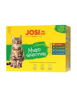 JOSERA JosiCat Multipack Mixed Selection in Sauce 12x85 g sapori di carne e pesce in salsa per gatti